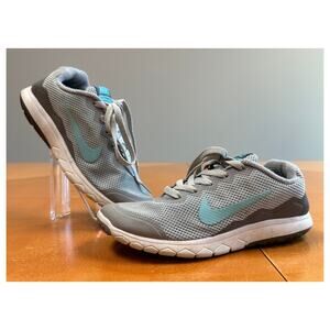 Nike Flex Experience RN 4 Gray Aqua Blue 749178-002 Athletic Shoes Sz 5.5